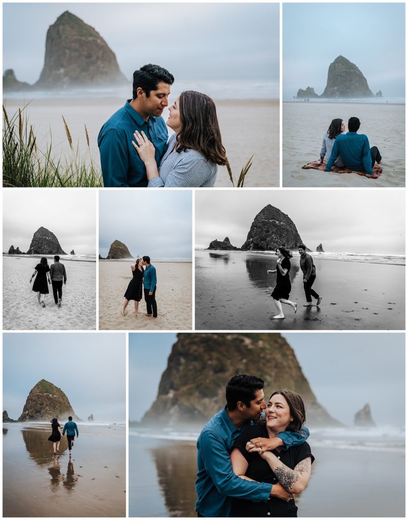 Eloping on the Northern Oregon Coast and incorporating iconic sights like Haystack Rock.