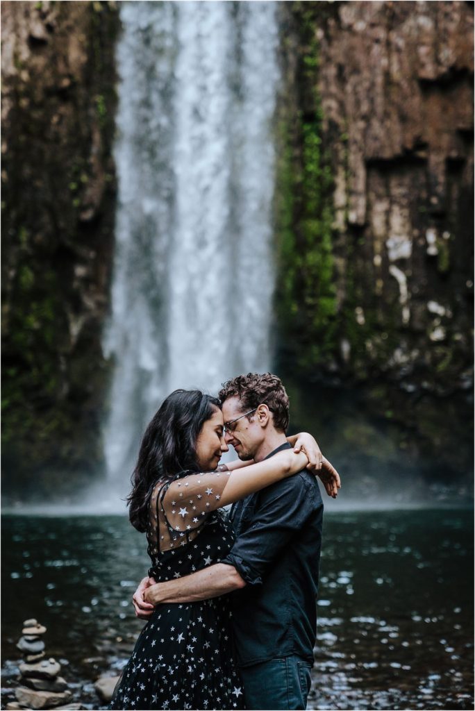 Abiqua Falls Waterfall Engagement Session in the Pacific Northwest, Oregon