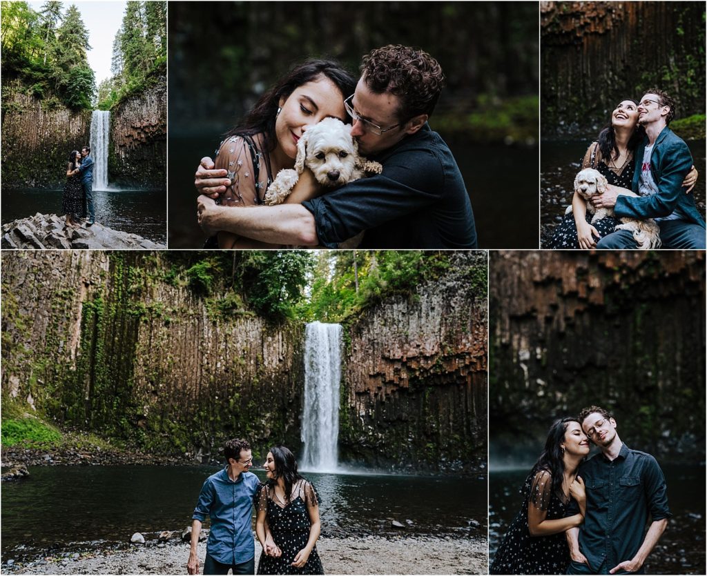 Abiqua Falls Waterfall Engagement Session in the Pacific Northwest, Oregon