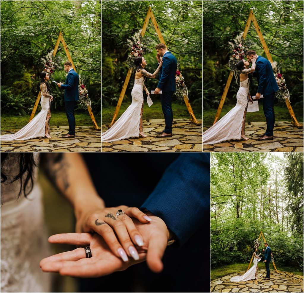 Forest Wedding with Twilight and Pacific Northwest Vibes at Fern Acres in Forks, WA
