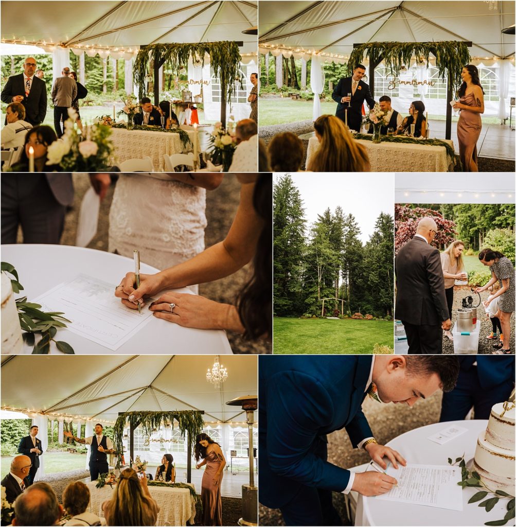 Forest Wedding with Twilight and Pacific Northwest Vibes at Fern Acres in Forks, WA