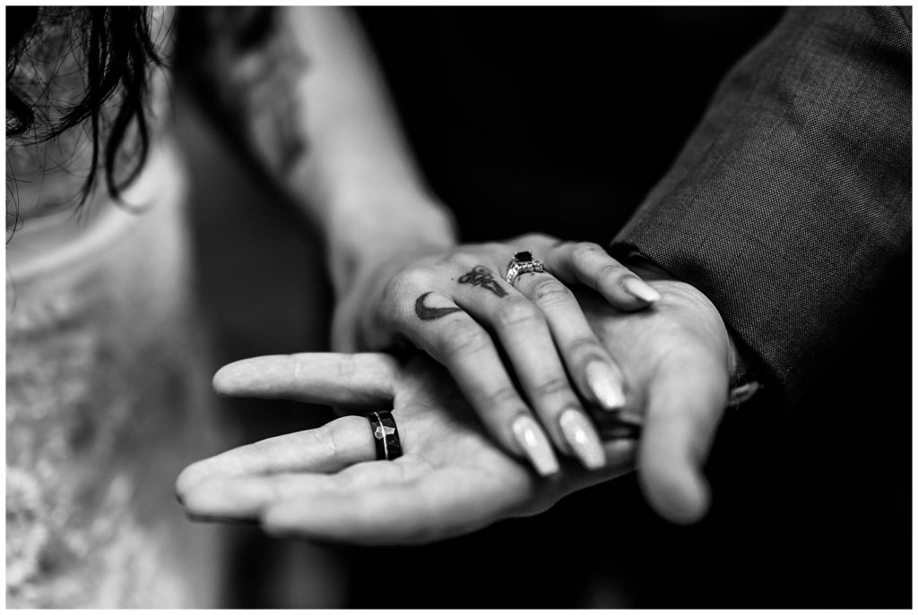 Hands with wedding rings
