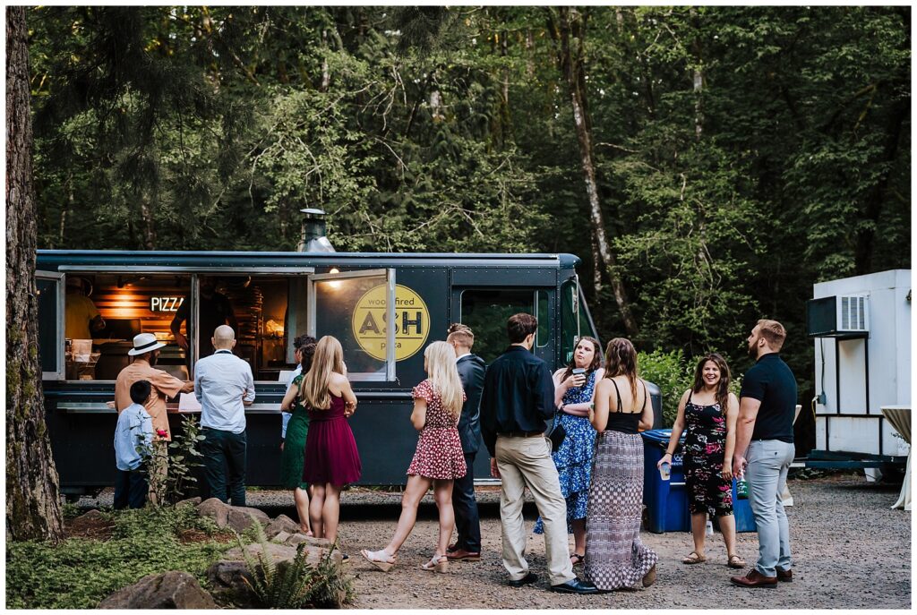Pizza Truck at Horning's Hideout Lakeside Forest Wedding Summer of 2023v
