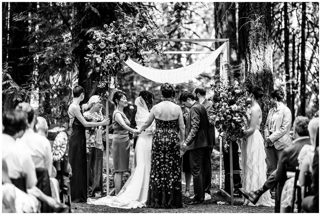 camp colton forest wedding ceremony
