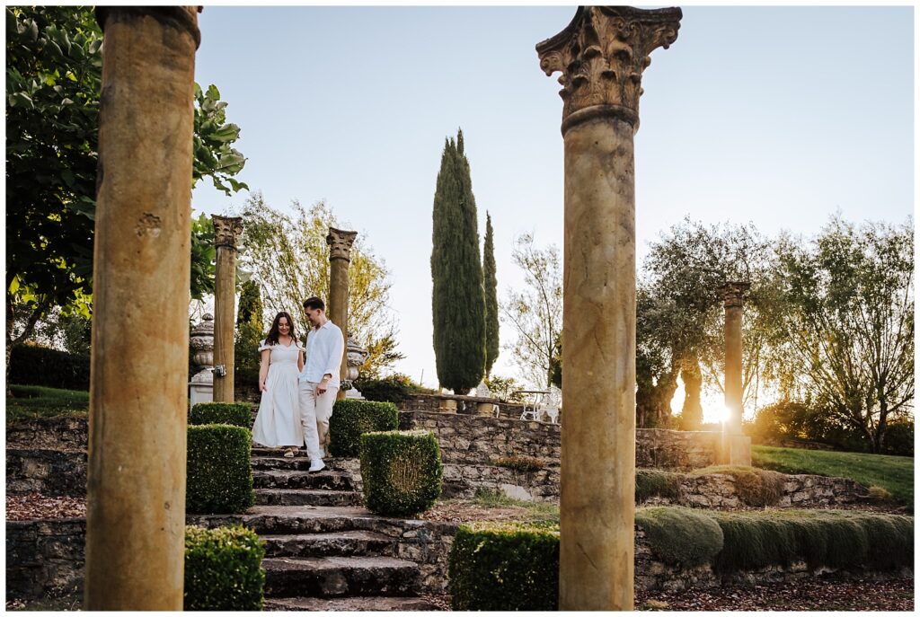 European Inspired golden hour photos at Villa Catalana Cellars