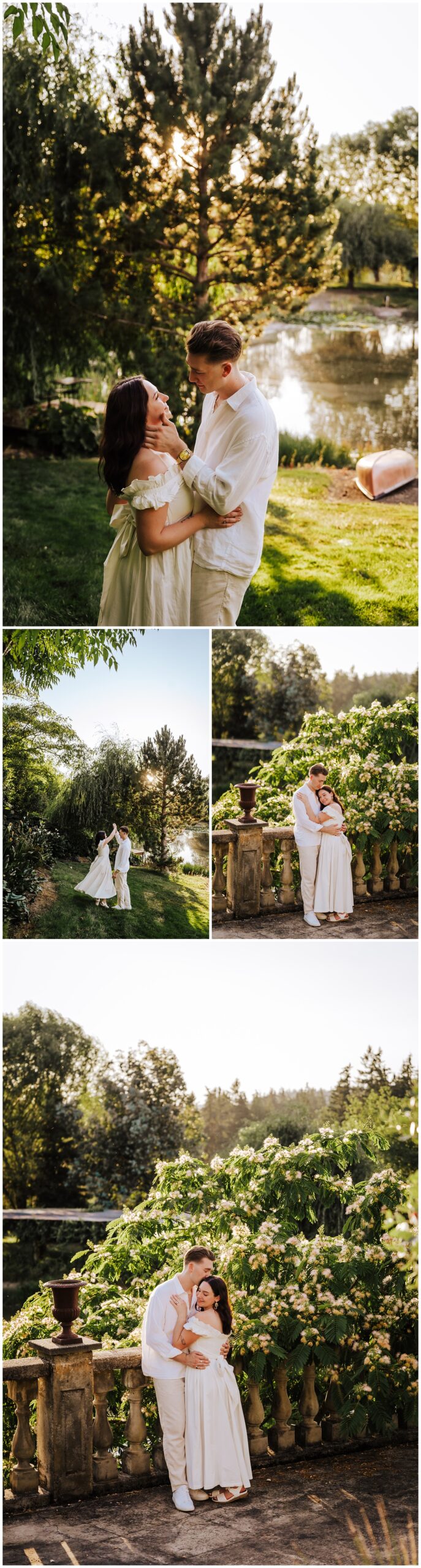 Lakeside couple's engagement photos in the summer