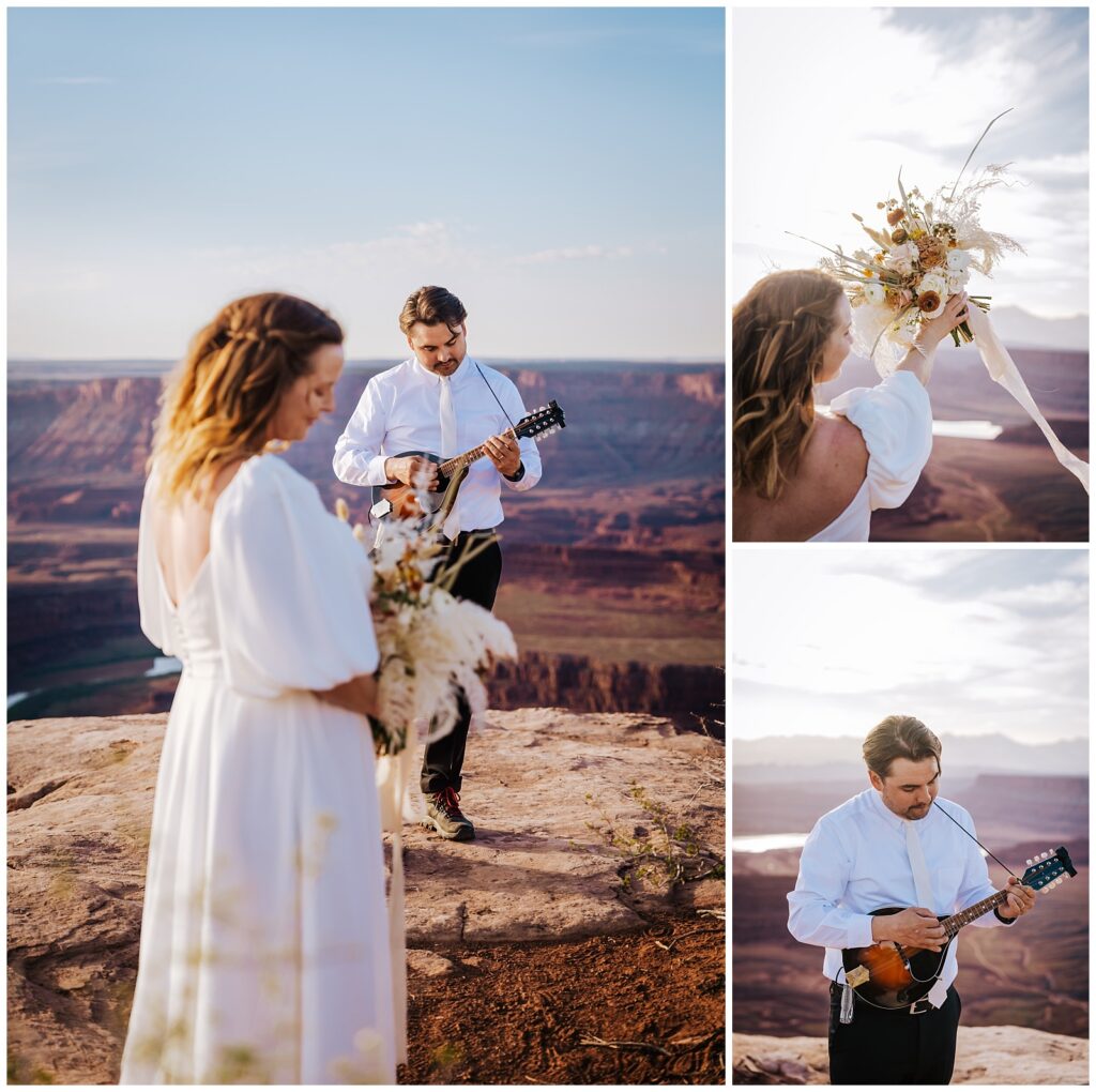 Dead Horse State Park Sunrise Elopement in Moab, Utah